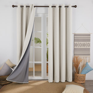 darkening Blackout Curtain Set With Grommets - 168 X 228 Cm